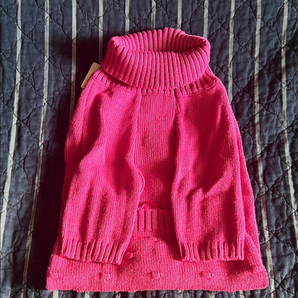 Pink Turtleneck dog sweater Top Paw